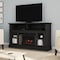 Hastings Home Electric Fireplace 59-inch Console TV Stand with Shelves, Remote Control and LED Flames (Black) 963844BAS - alternate 1